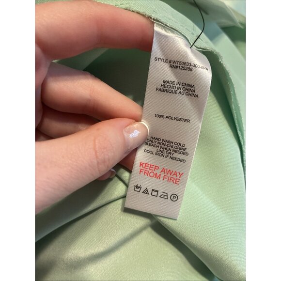 Jason Wu New Authentic Solid Mint Green Tank Satin Formal Long Slip Gown Dress - Picture 9 of 10